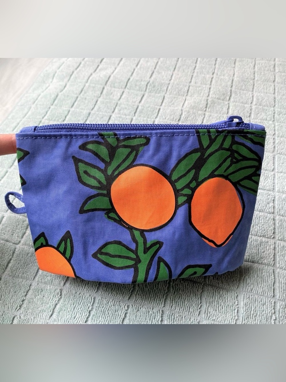 NWOT Baggu Go Pouch Small - Orange Tree Periwinkle